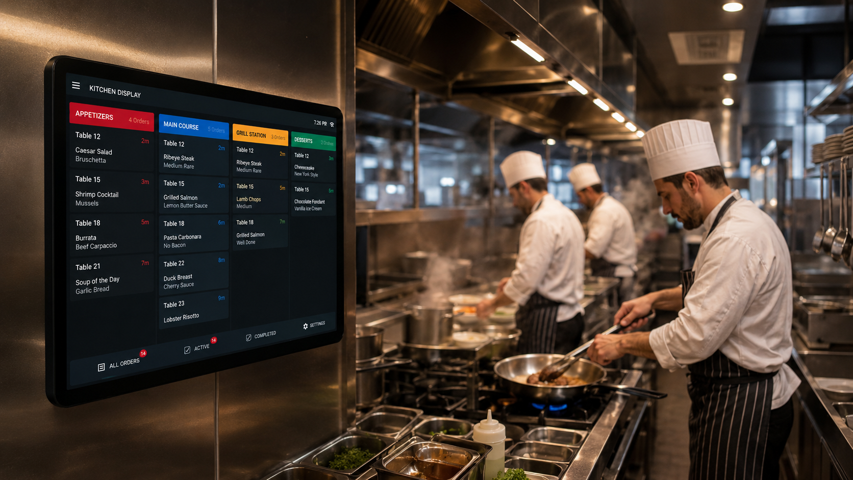 Digitalizzazione dei flussi di lavoro in cucina e monitor comande per ristoranti