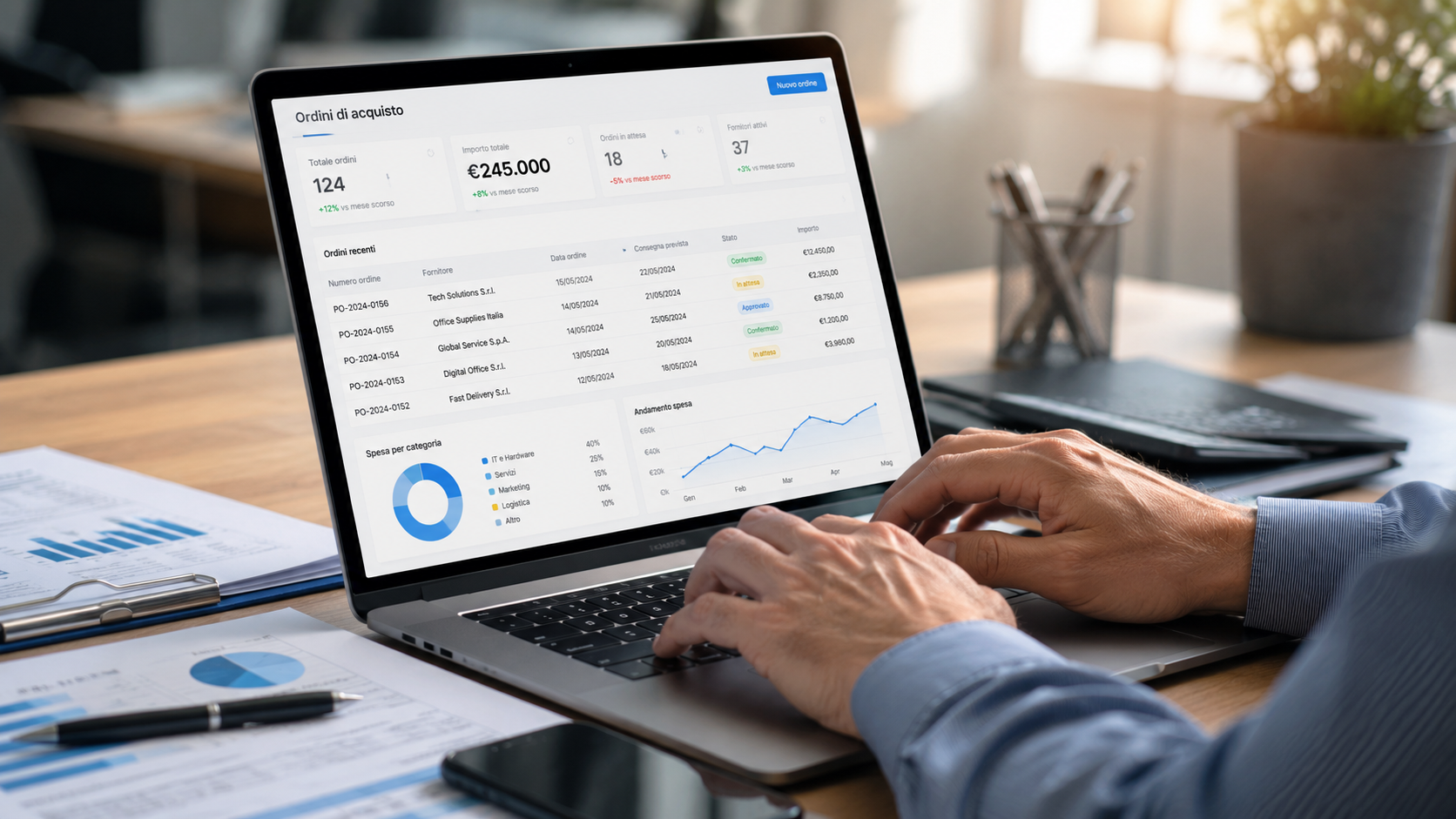 Infrastruttura software per il monitoraggio e la gestione automatizzata degli ordini di acquisto
